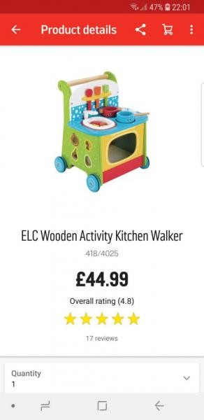 argos baby walker with bricks