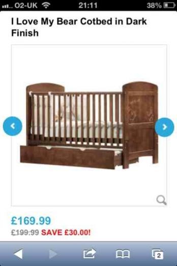 kiddicouture cot bed