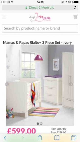 mamas and papas rialto nursery set