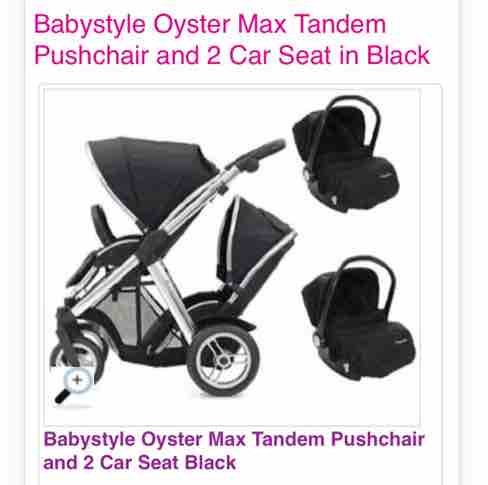 oyster max tandem mothercare