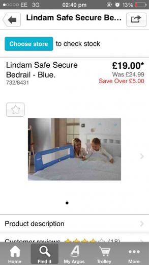 argos lindam bed guard