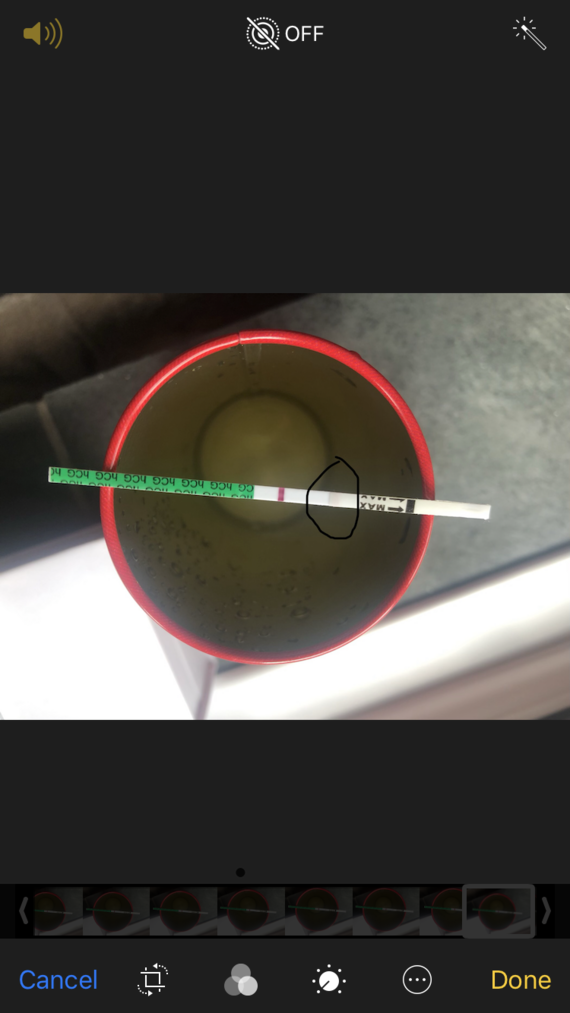 FirstVue pregnancy strip